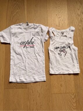 NWOT Sigma Delta Tau sorority new tank and fitted tee- size XS & S